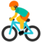 Person Biking emoji on Google